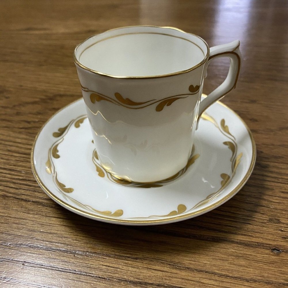 1950's ROYAL CROWN DERBY Demi Espresso Cup & Saucer Set